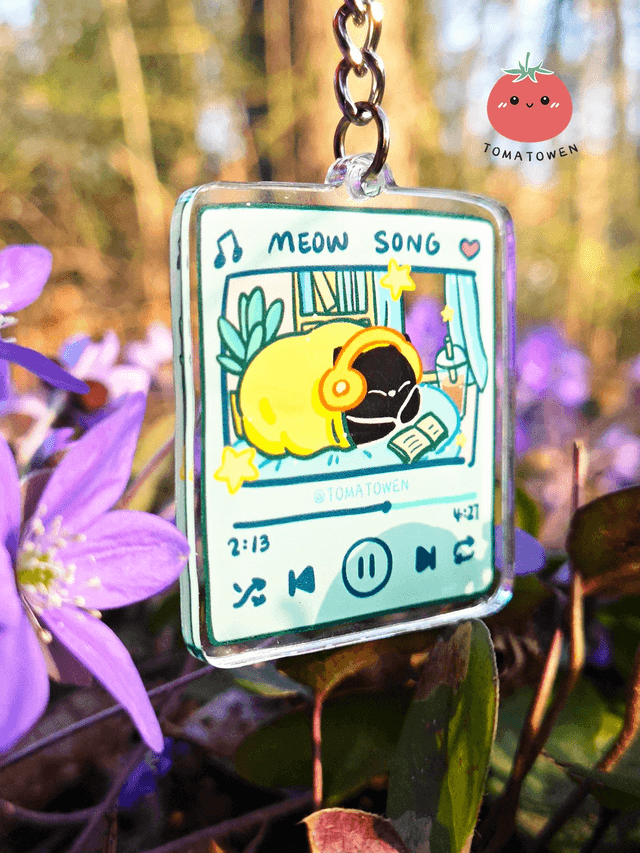 Keychain: Music player MP3 with transparent window