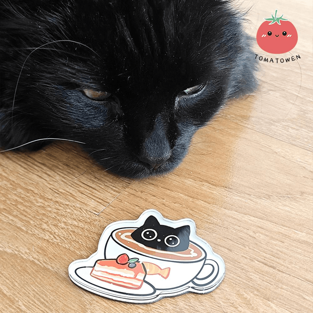 Fridge magnet: Coffee cake cat
