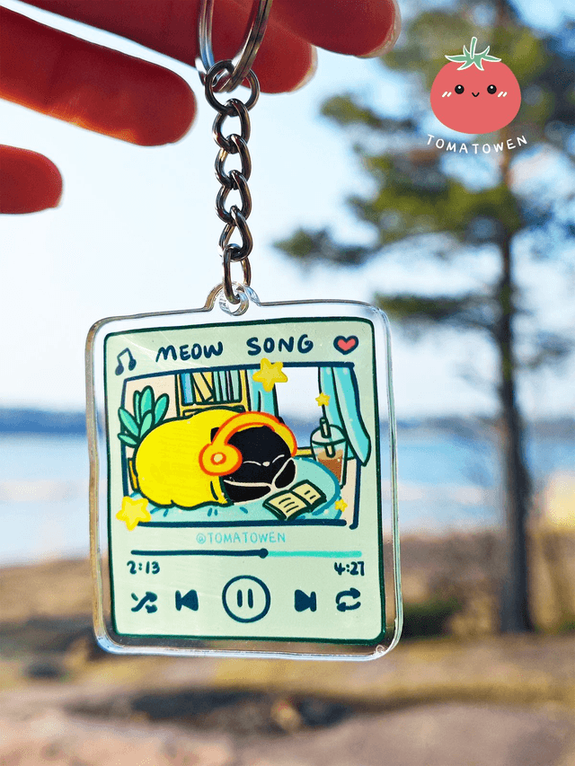 Keychain: Music player MP3 with transparent window