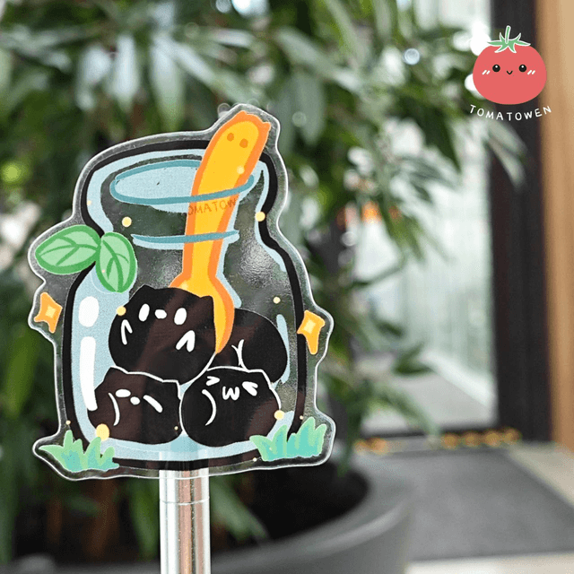 Transparent sticker: Kola boba in the jar