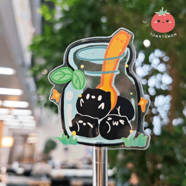 Transparent sticker: Kola boba in the jar