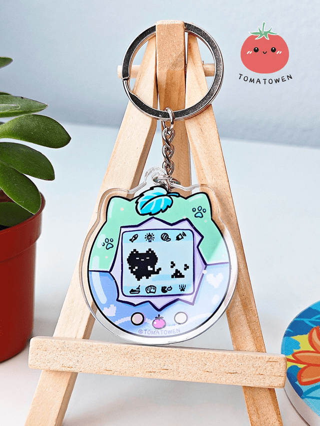 Keychain: Tamagotchi cat (3 colors)