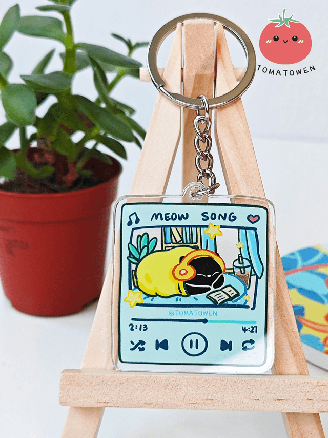 Keychain: Music player MP3 with transparent window
