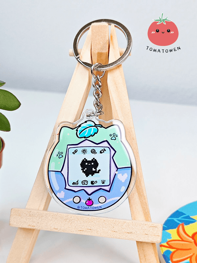 Keychain: Tamagotchi cat (3 colors)