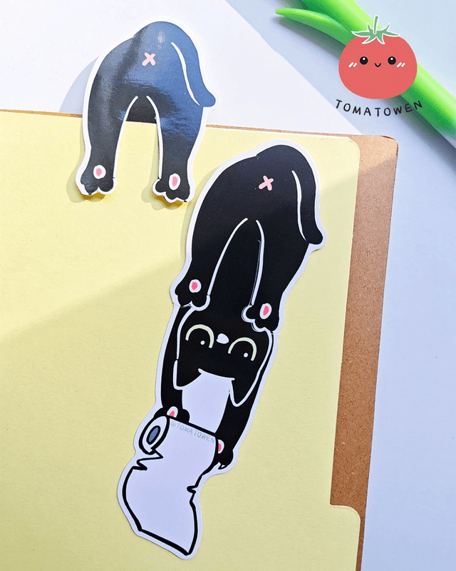 Bookmark: Have to get it! Upside down black cat toilet paper